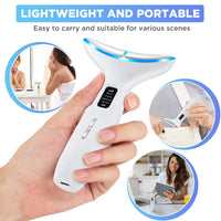 Dispositivo de belleza facial LED 7 en 1 · Lifting, calor y microcorriente